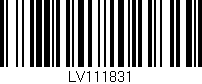 Código de barras (EAN, GTIN, SKU, ISBN): 'LV111831'