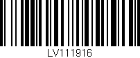 Código de barras (EAN, GTIN, SKU, ISBN): 'LV111916'