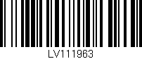 Código de barras (EAN, GTIN, SKU, ISBN): 'LV111963'