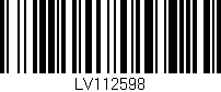 Código de barras (EAN, GTIN, SKU, ISBN): 'LV112598'