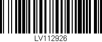Código de barras (EAN, GTIN, SKU, ISBN): 'LV112926'