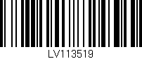 Código de barras (EAN, GTIN, SKU, ISBN): 'LV113519'