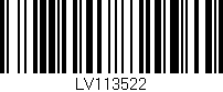 Código de barras (EAN, GTIN, SKU, ISBN): 'LV113522'
