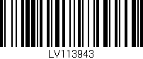 Código de barras (EAN, GTIN, SKU, ISBN): 'LV113943'