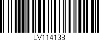 Código de barras (EAN, GTIN, SKU, ISBN): 'LV114138'