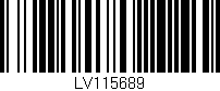 Código de barras (EAN, GTIN, SKU, ISBN): 'LV115689'