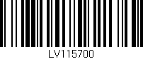 Código de barras (EAN, GTIN, SKU, ISBN): 'LV115700'