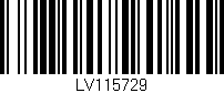 Código de barras (EAN, GTIN, SKU, ISBN): 'LV115729'