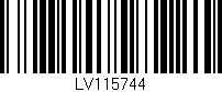 Código de barras (EAN, GTIN, SKU, ISBN): 'LV115744'