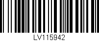 Código de barras (EAN, GTIN, SKU, ISBN): 'LV115942'