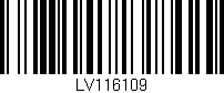 Código de barras (EAN, GTIN, SKU, ISBN): 'LV116109'