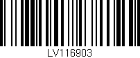 Código de barras (EAN, GTIN, SKU, ISBN): 'LV116903'