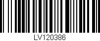 Código de barras (EAN, GTIN, SKU, ISBN): 'LV120386'
