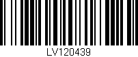 Código de barras (EAN, GTIN, SKU, ISBN): 'LV120439'