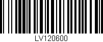 Código de barras (EAN, GTIN, SKU, ISBN): 'LV120600'