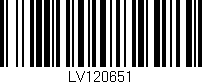 Código de barras (EAN, GTIN, SKU, ISBN): 'LV120651'