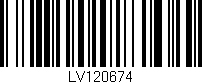 Código de barras (EAN, GTIN, SKU, ISBN): 'LV120674'
