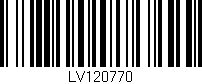 Código de barras (EAN, GTIN, SKU, ISBN): 'LV120770'