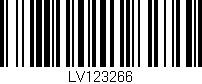 Código de barras (EAN, GTIN, SKU, ISBN): 'LV123266'