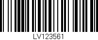 Código de barras (EAN, GTIN, SKU, ISBN): 'LV123561'