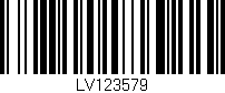 Código de barras (EAN, GTIN, SKU, ISBN): 'LV123579'