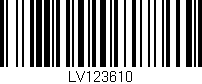 Código de barras (EAN, GTIN, SKU, ISBN): 'LV123610'