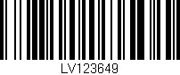 Código de barras (EAN, GTIN, SKU, ISBN): 'LV123649'