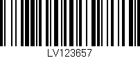 Código de barras (EAN, GTIN, SKU, ISBN): 'LV123657'