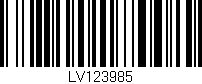 Código de barras (EAN, GTIN, SKU, ISBN): 'LV123985'