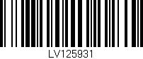 Código de barras (EAN, GTIN, SKU, ISBN): 'LV125931'