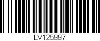 Código de barras (EAN, GTIN, SKU, ISBN): 'LV125997'