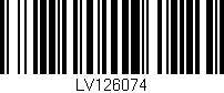 Código de barras (EAN, GTIN, SKU, ISBN): 'LV126074'