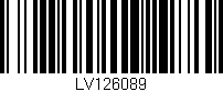 Código de barras (EAN, GTIN, SKU, ISBN): 'LV126089'