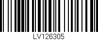 Código de barras (EAN, GTIN, SKU, ISBN): 'LV126305'