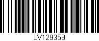Código de barras (EAN, GTIN, SKU, ISBN): 'LV129359'