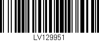 Código de barras (EAN, GTIN, SKU, ISBN): 'LV129951'