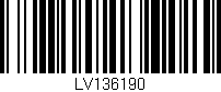 Código de barras (EAN, GTIN, SKU, ISBN): 'LV136190'