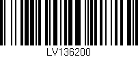 Código de barras (EAN, GTIN, SKU, ISBN): 'LV136200'