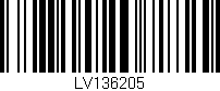 Código de barras (EAN, GTIN, SKU, ISBN): 'LV136205'