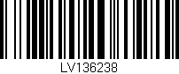 Código de barras (EAN, GTIN, SKU, ISBN): 'LV136238'
