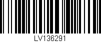 Código de barras (EAN, GTIN, SKU, ISBN): 'LV136291'