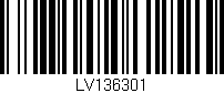 Código de barras (EAN, GTIN, SKU, ISBN): 'LV136301'