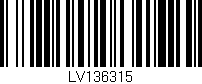 Código de barras (EAN, GTIN, SKU, ISBN): 'LV136315'