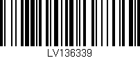 Código de barras (EAN, GTIN, SKU, ISBN): 'LV136339'