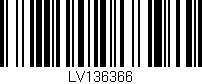 Código de barras (EAN, GTIN, SKU, ISBN): 'LV136366'