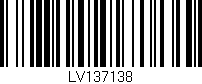 Código de barras (EAN, GTIN, SKU, ISBN): 'LV137138'