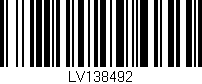 Código de barras (EAN, GTIN, SKU, ISBN): 'LV138492'