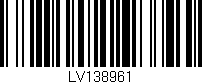 Código de barras (EAN, GTIN, SKU, ISBN): 'LV138961'