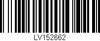 Código de barras (EAN, GTIN, SKU, ISBN): 'LV152662'