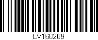 Código de barras (EAN, GTIN, SKU, ISBN): 'LV160269'